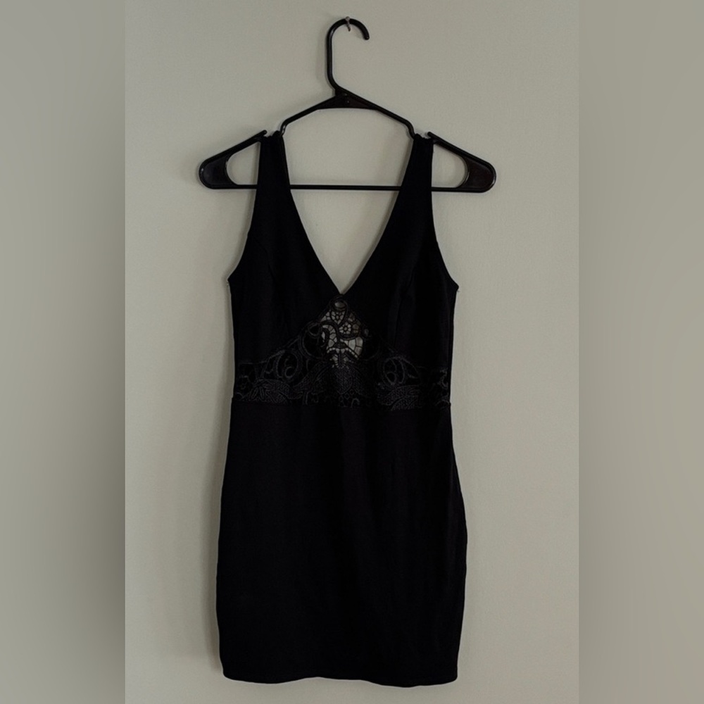 Solemio Classy NWOT LBD Little Black Mini Evening Dress Women’s Size S Small